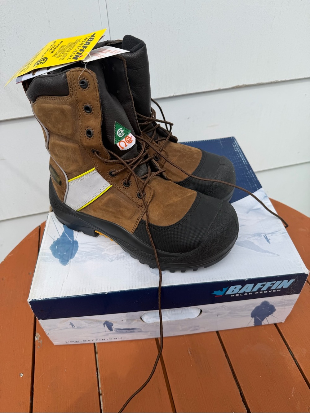 Premium Baffin Brown Work Boots - Men's 9